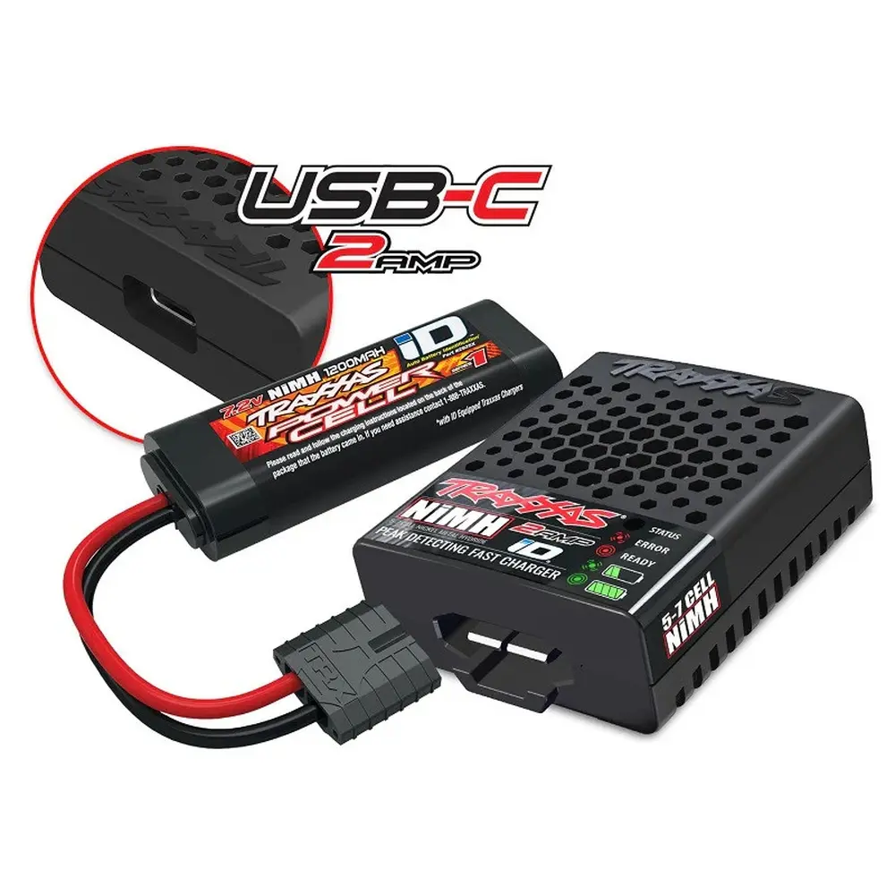 Mini E-revo brushless VXL TSM USB RTR - Traxxas 71076-8-BLUEX - 1/16 - 8