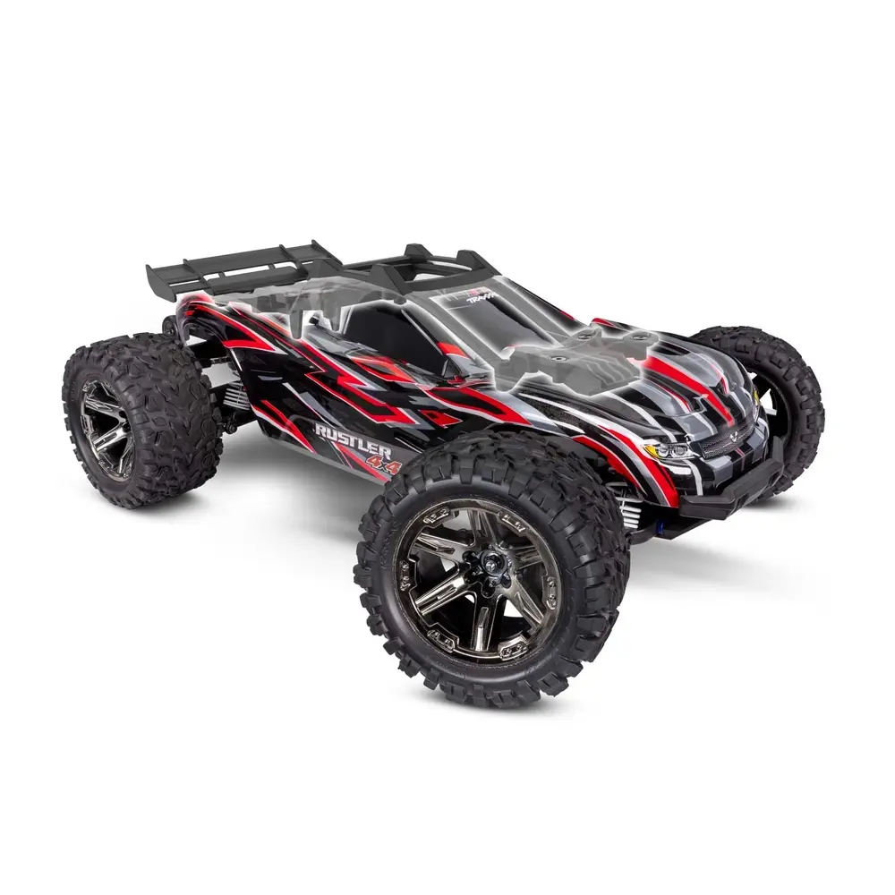 Rustler 4x4 HD VXL 3S Clipless TSM RTR - Traxxas 67376-4-RED - 1/10 - 15