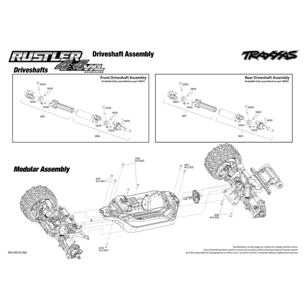 Rustler 4x4 HD VXL Brushless 3S Clipless TSM RTR - Traxxas 67376-4-ORNG - 1/10 - 21