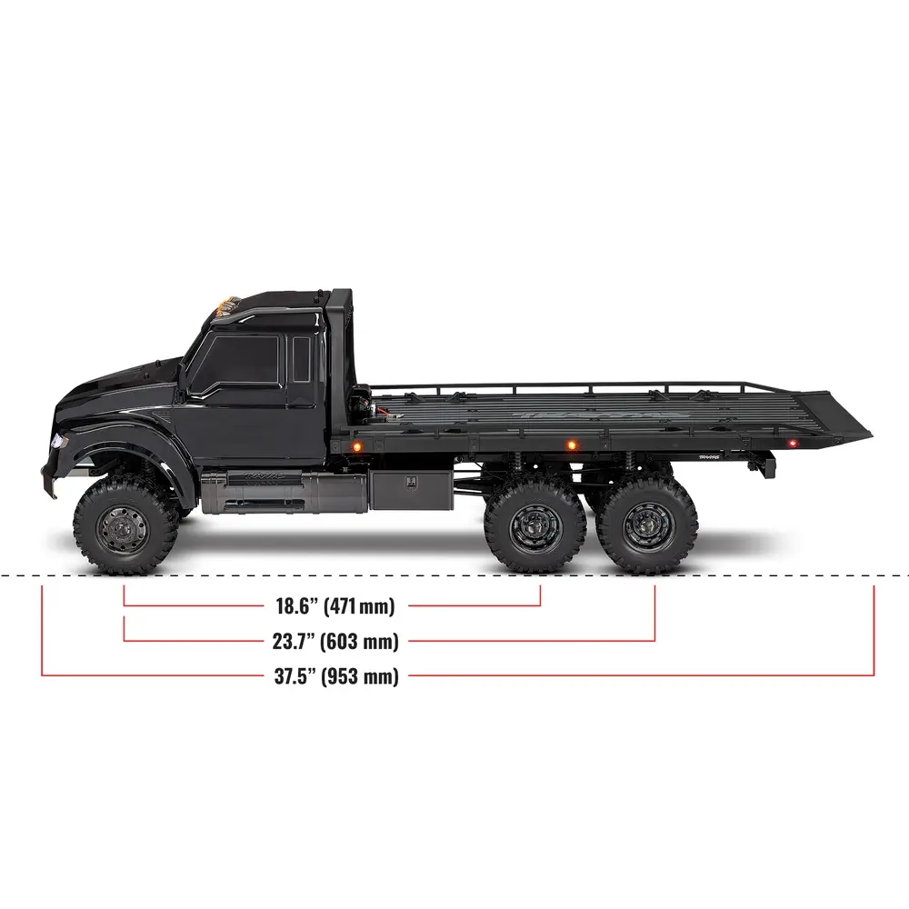 Camion à plateau TRX-6 Ultimate RC Hauler 6x6 RTR avec treuil - Traxxas 88086-84-BLK - 1/10 - 17