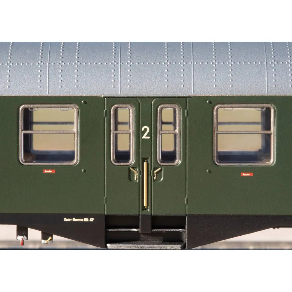 Voiture voyageur 2nd classe verte B4ym(b)-51 TRIX 23166 - DB - HO 1/87 - EP III - 2