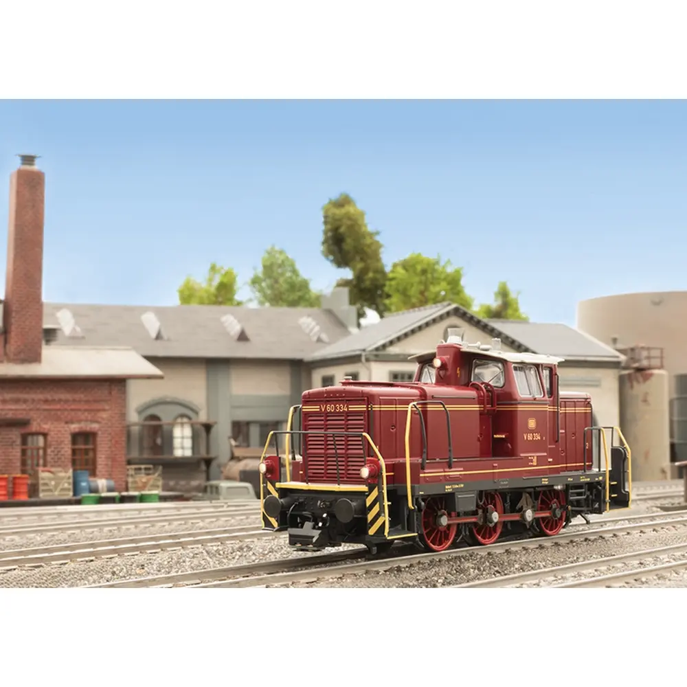 Locomotive diesel V 60 - TRIX T25600 - DB - HO 1/87 - EP. III - Digital sound - 2R - 5
