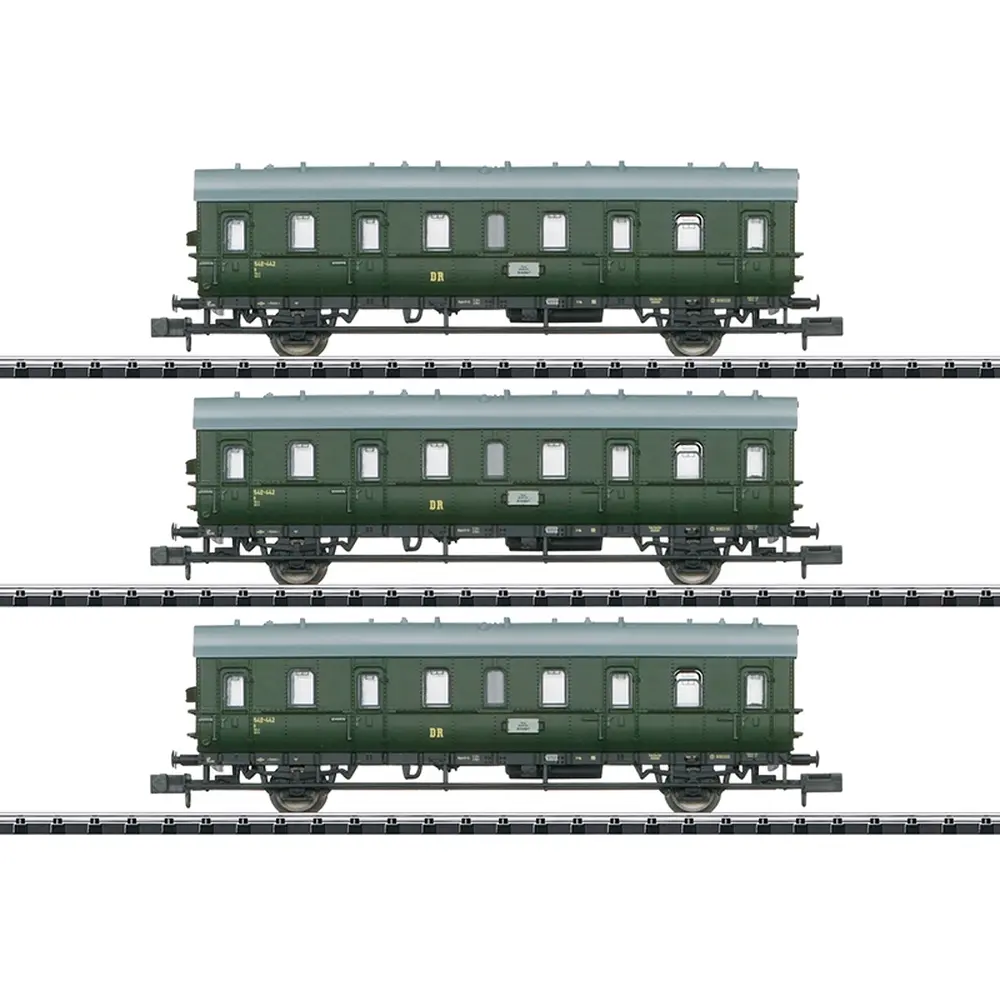 Coffret de voitures Trafic local de la DR - MINITRIX T18277 - DB - N 1/160 - EP. III - 2R - 2