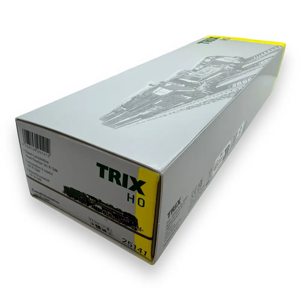 Locomotive à vapeur 141.R.1244 - Trix 25141 - HO 1/87 - SNCF - Ep VI - Digital sound fumigène - 2R - 4
