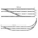 Traversée Jonction Double R2 24,3° Trix 62624 - 188,3 mm - HO : 1/87 - Code 83 - Voie C - 7