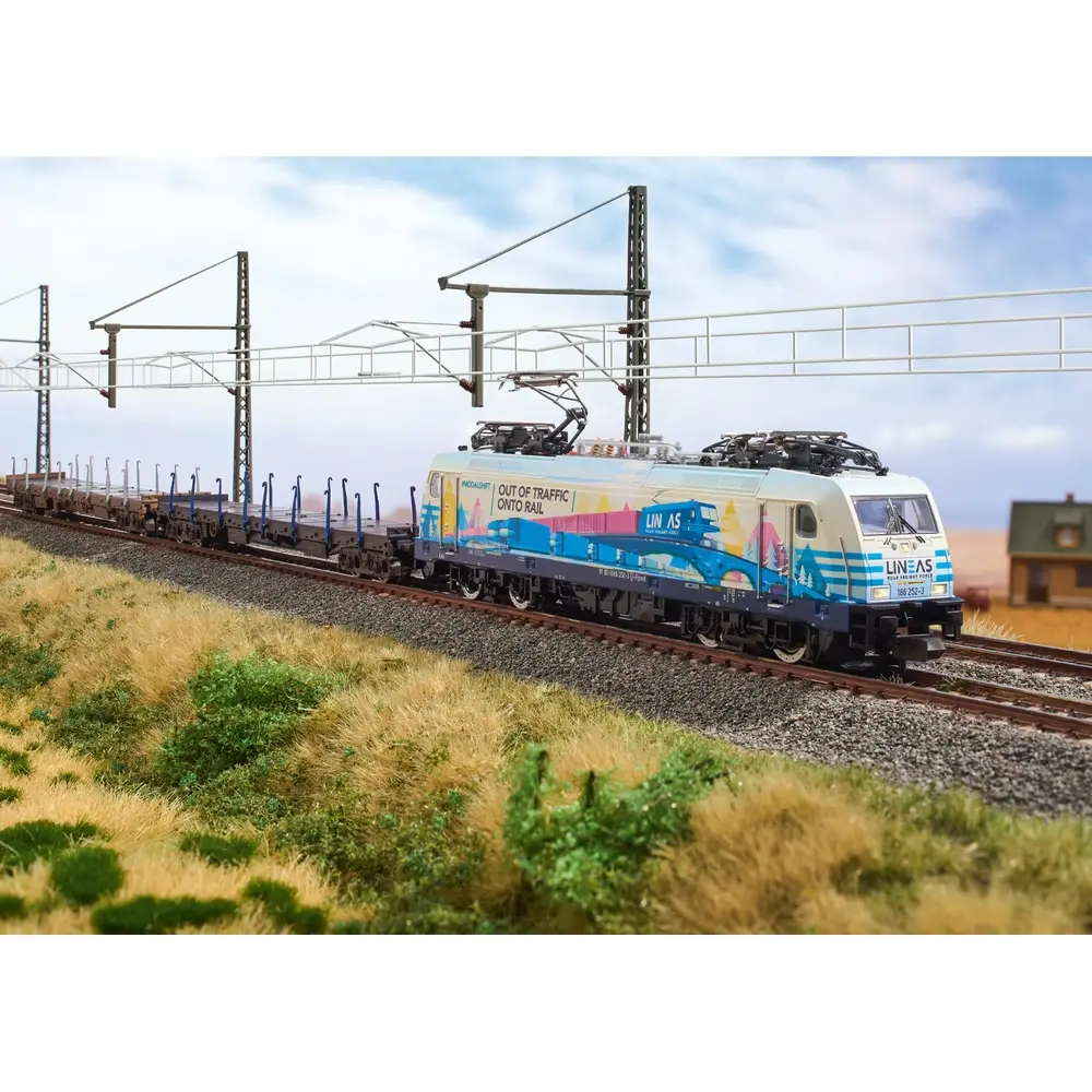 Coffret de départ avec locomotive électrique BR 186 - Minitrix 11165 - N 1/160 - LINEAS - Ep VI - Digital sound - 2R - 2