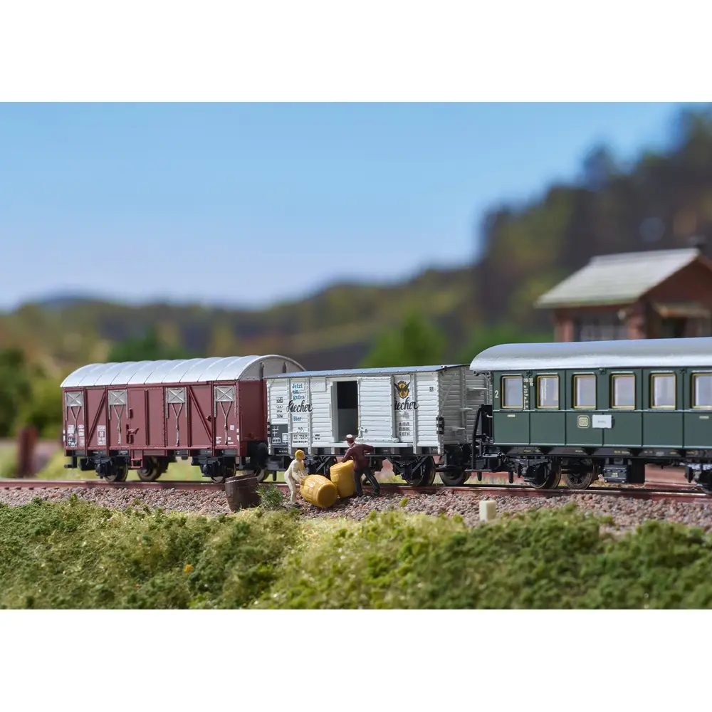 Coffret de wagons DB GmP - Minitrix 15002 - N 1/160 - DB - Ep III - 2R - 2