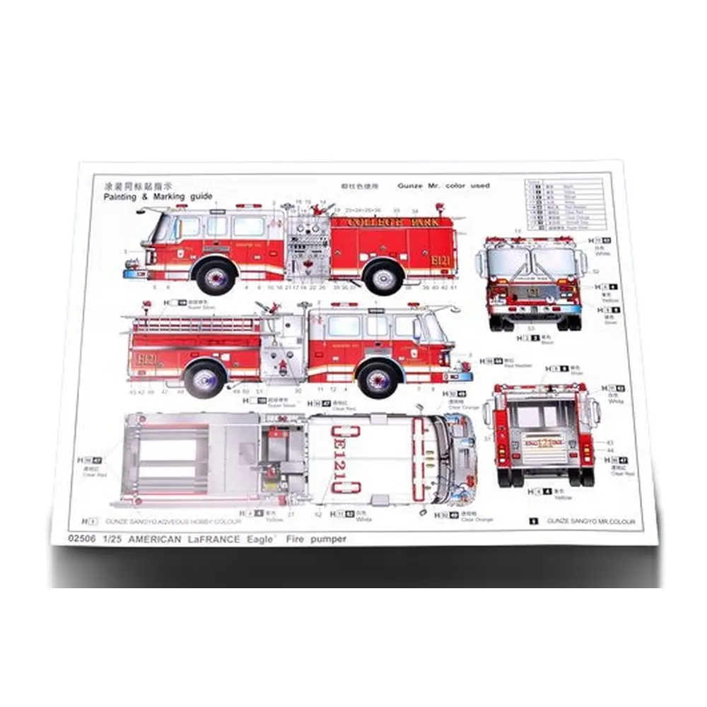 Pompe à Incendie Américaine "LAFRANCE EAGLE 2002" - Trumpeter 02506 - 1/25 - 4
