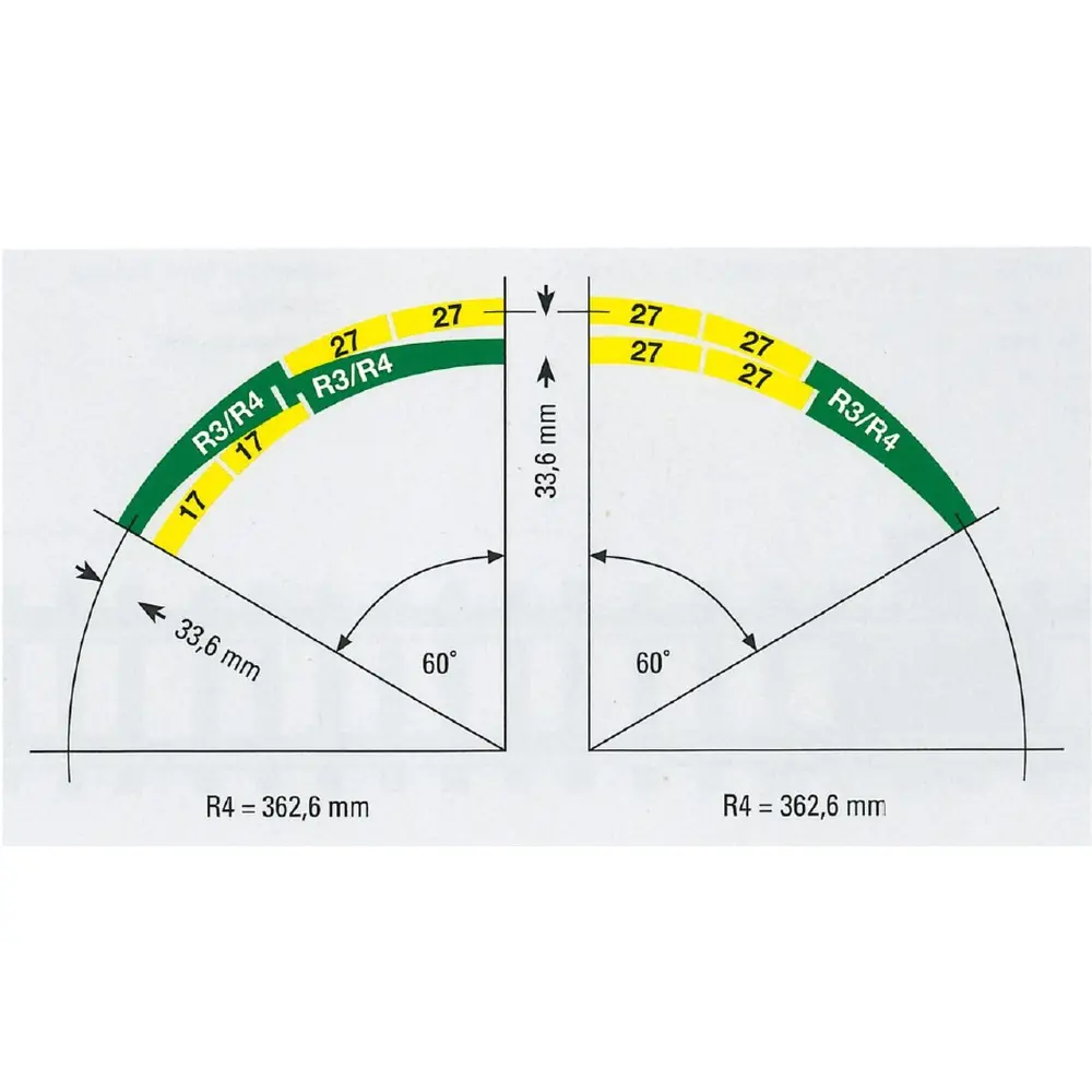 Aiguillage courbe gauche cœur pola 30° R3/R4 - Minitrix 14947 - N 1/160 - code 80 - 2