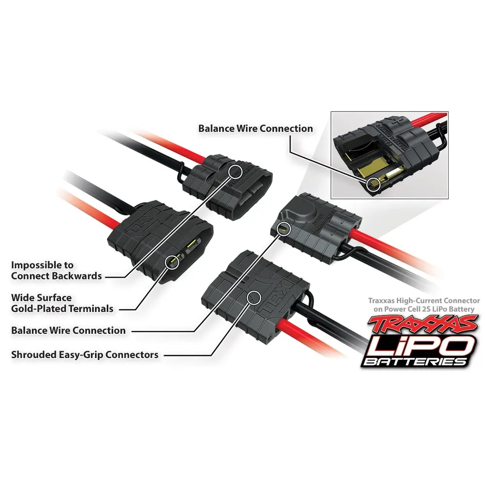Batterie Lipo 7600mAh 7,4V 2 cellules 25C - Traxxas 2869X - 3