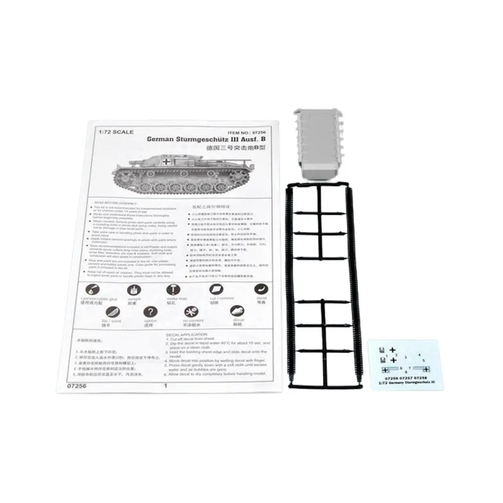 Pistolet d'assaut III Allemand - Trumpeter 07256 - 1/72 - 3