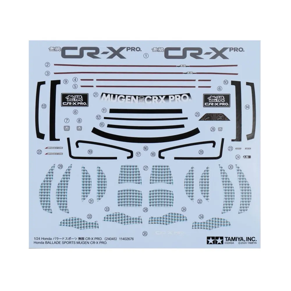 Honda Ballade Sports Mugen CR-X Pro - Tamiya 24045 - 1/24 - 12