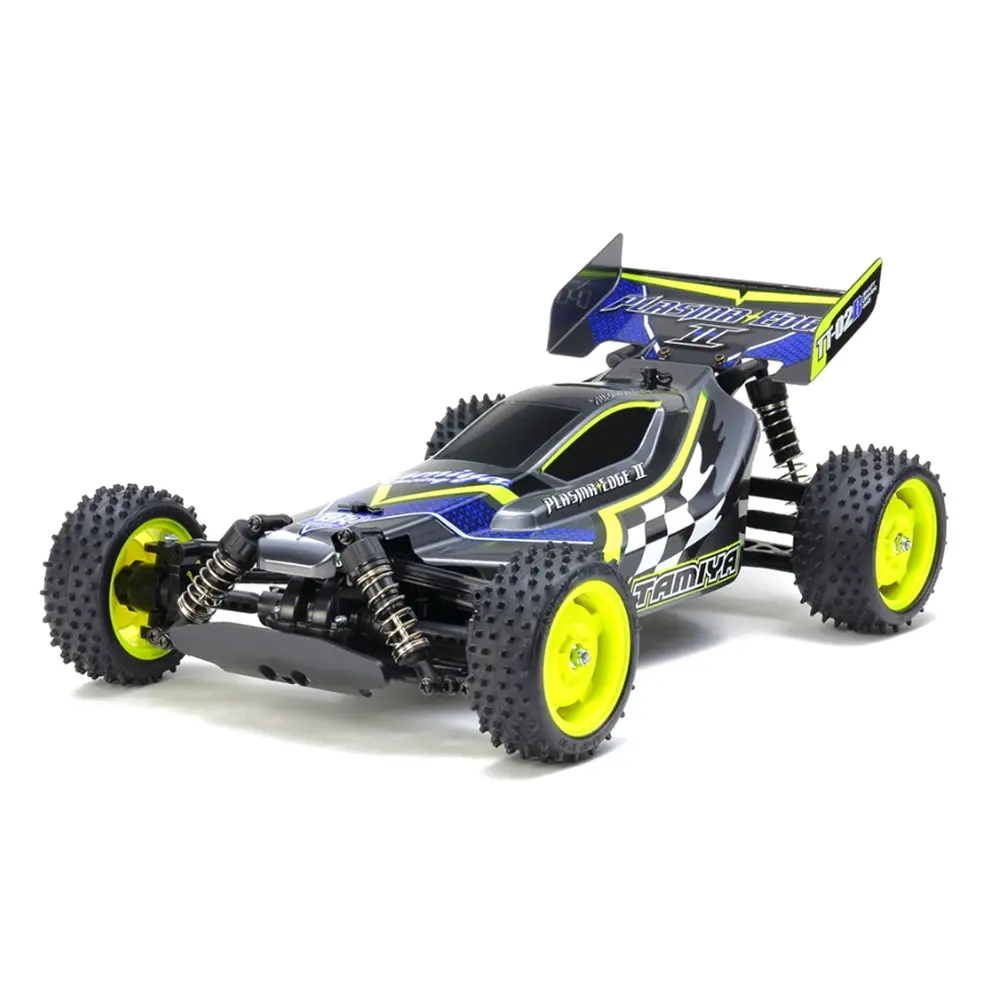 Buggy électrique Plasma Edge II Gun Metal TT02B en kit + pack accu, chargeur, servo, télécommande - Tamiya 47446L - 1/10 - 2