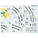 Rail courbe Minitrix R6 rayon 526.2 mm 15° - N : 1/160 - code 80 - 14928 - 2