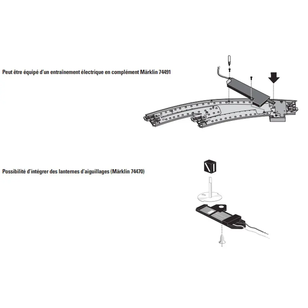 Aiguillage courbe à droite - Trix 62672 - HO : 1/87 - Code 83 - 4
