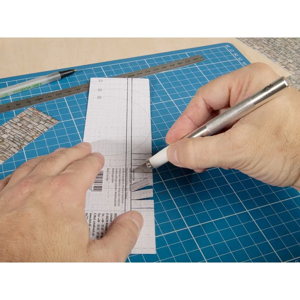 Feuille de carton 3D « Mur en pierre de taille » - Noch 56940  - 3