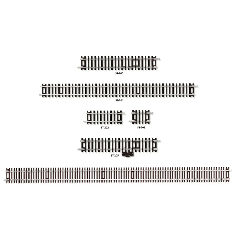 Rail droit 79 mm traverses bois Peco ST202 - HO : 1/87 - Code 100 - 2