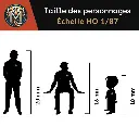 Passagers assis avec ou sans jambes 36 personnages à peindre - Preiser 16349 - HO 1/87 - 2