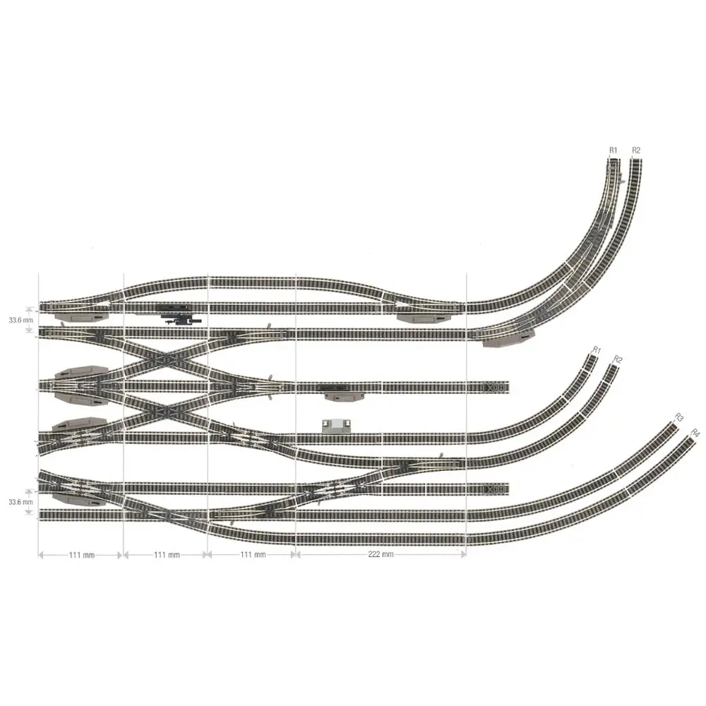 Rail ballasté d'alimentation Fleischmann 9108 - N : 1/160 - Code 80 - 3