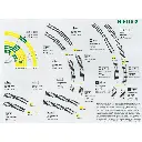 Rail courbe Minitrix R2a rayon 261.8 mm 15° - N : 1/160 - code 80 - 14911 - 2