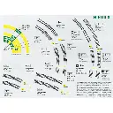 Rail courbe Minitrix R2b rayon 295.4 mm 15° - N : 1/160 - code 80 - 14921 - 2