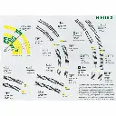 Rail courbe Minitrix R3 rayon 329 mm 15° - N : 1/160 - code 80 - 14917 - 2