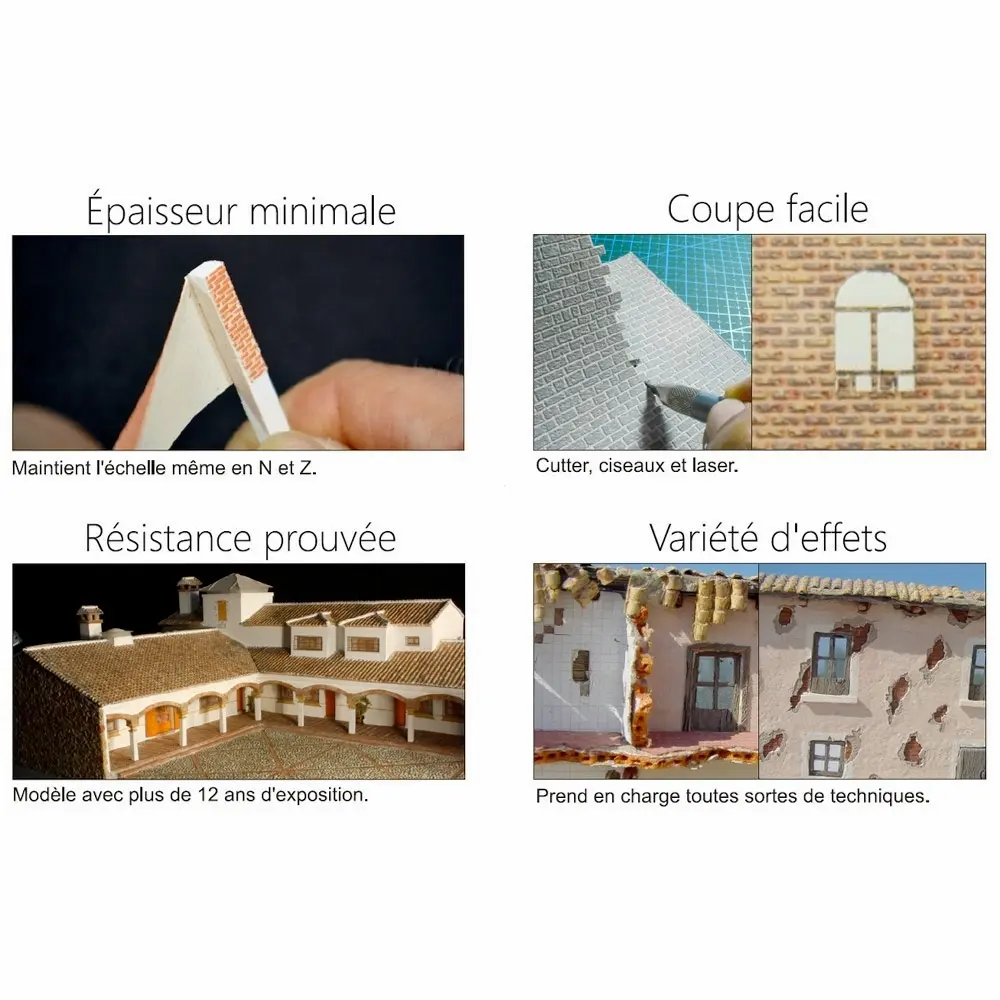 Plaque de décors Redutex 160CR121 - N 1/160 - Pavé Polychrome - 4