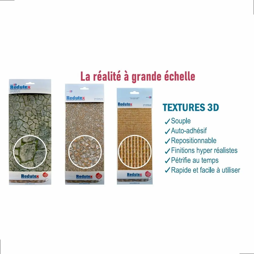 Plaque de décors Redutex 087EL223 - HO : 1/87 - Treillis de briques croisées - 2