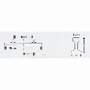 Rail droit 50 mm - Minitrix 14907 - N 1/160 - Code 80 - 3