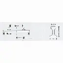 Rail de transition Minitrix / Arnold 59 mm - N : 1/160 - code 80 - 14999 - 3