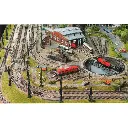 Rail courbe ballasté rayon R2 225.6 mm 45° Fleischmann 9125 - N : 1/160 - Code 80 - 5