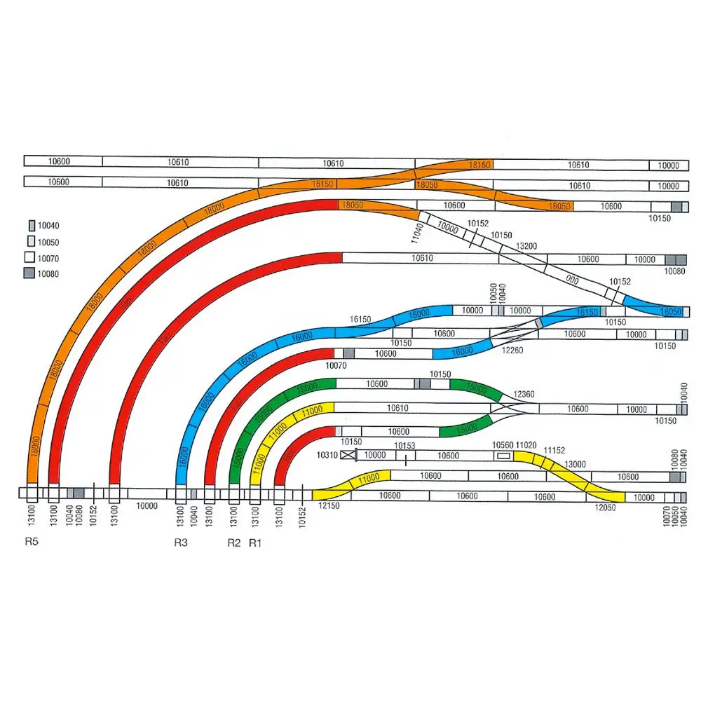 Croisement LGB 13000 - G : 1/22.5 - 300 / 341 mm R1 30° - voie ferrée - 2