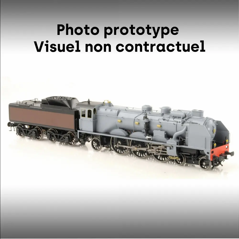 Locomotive à Vapeur Pacific Chapelon PO 3566 + tender Nord 35 + Dépôt de Tours - LEMATEC HO-209/1S SNCF - HO : 1/87 - EP.  II -  DCC SOUND   - 2