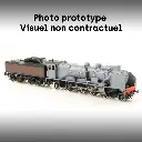 Locomotive à Vapeur Pacific Chapelon EST 231-058 + Tender EST 35037 - dépôt de Troyes - Noir - LEMATEC HO-209/3 - SNCF - HO 1/87 - 2