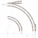 Rail courbe ballasté rayon R1 192 mm 7,5° Fleischmann 9123 - N : 1/160 - Code 80 - 3