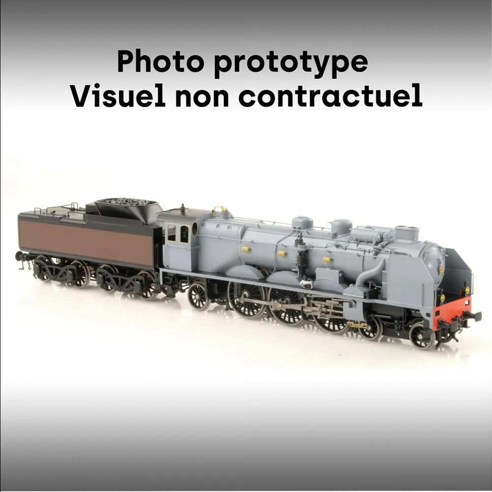 Locomotive à Vapeur Pacific Chapelon 231C 54 + Tender EST 35A 78 - Dépôt de Troyes - LEMATEC HO-209/5AS - SNCF - Noir - HO 1/87 - 2