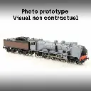 Locomotive à Vapeur Pacific Chapelon 231C 54 + Tender EST 35A 78 - Dépôt de Troyes - LEMATEC HO-209/5AS - SNCF - Noir - HO 1/87 - 2