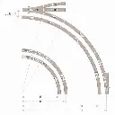 Rail courbe ballasté rayon R3 396,4 mm 15° Fleischmann 9131 - N : 1/160 - Code 80 - 3