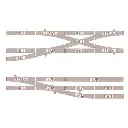 Traversée Jonction Double TJD à gauche 111mm & 15° Fleischmann 9184 code 80 - N 1/160 - 3