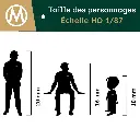 Lot de deux personnages dans une salle de bains - PREISER 10631 - HO 1/87 - 4