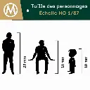 Lot de 7 enfants + Air de Jeux - PREISER 10616 - HO 1/87 - 4