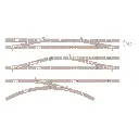 Aiguillage à gauche 111mm & 15° Fleischmann 9178 cœur métal code 80 - N 1/160 - 5