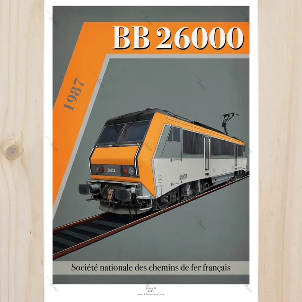Poster BB 26000 - SNCF - 800Tonnes - 1987 - A2 42.0 x 59.4 cm - 2