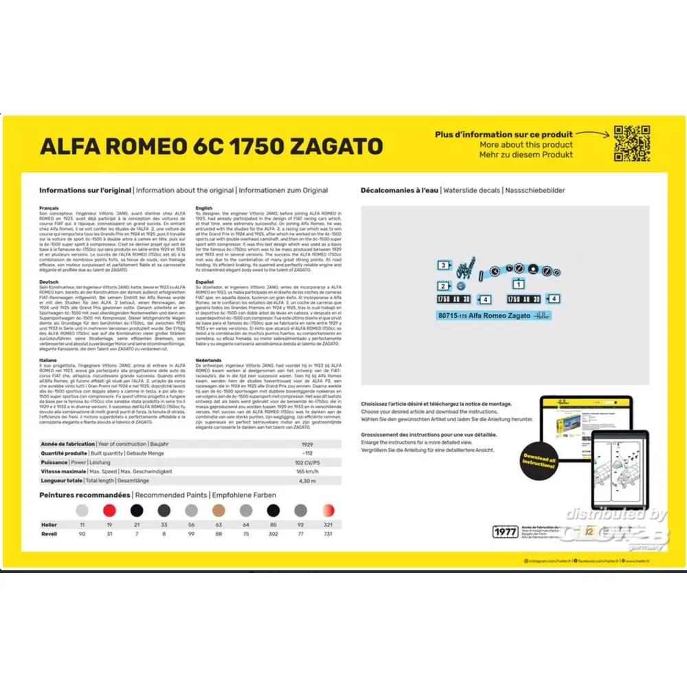 Alfa Romeo 6C 1750 Zagato - Heller 80715 - 1/24  - 3