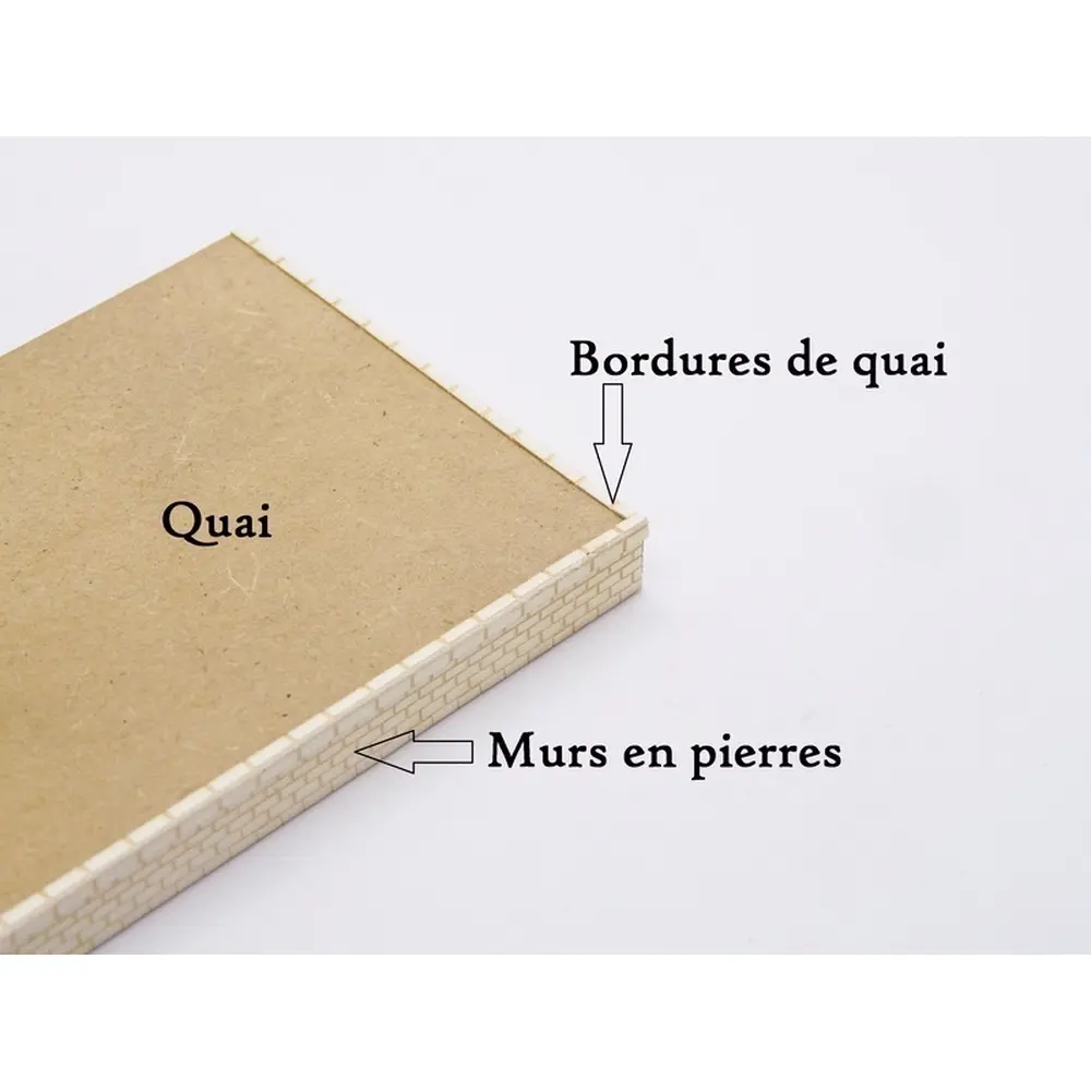 Murs et bordures de quai 150 cm - Bois Modélisme 213001 - N 1/160 - 2