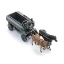 Wagon de campagne en acier HF.7 avec chevaux + figurine - Artitec 6870737 - HO 1/87  - 3