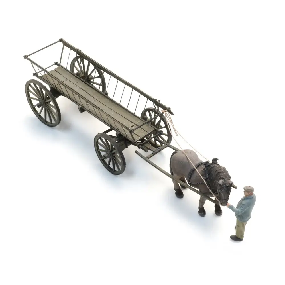 Traditionnelle charrette + figurine - Artitec 387.598 - HO 1/87 - 3