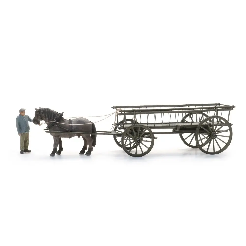 Traditionnelle charrette + figurine - Artitec 387.598 - HO 1/87 - 6