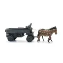 Wagon de campagne en acier HF.7 avec chevaux + figurine - Artitec 6870737 - HO 1/87  - 8