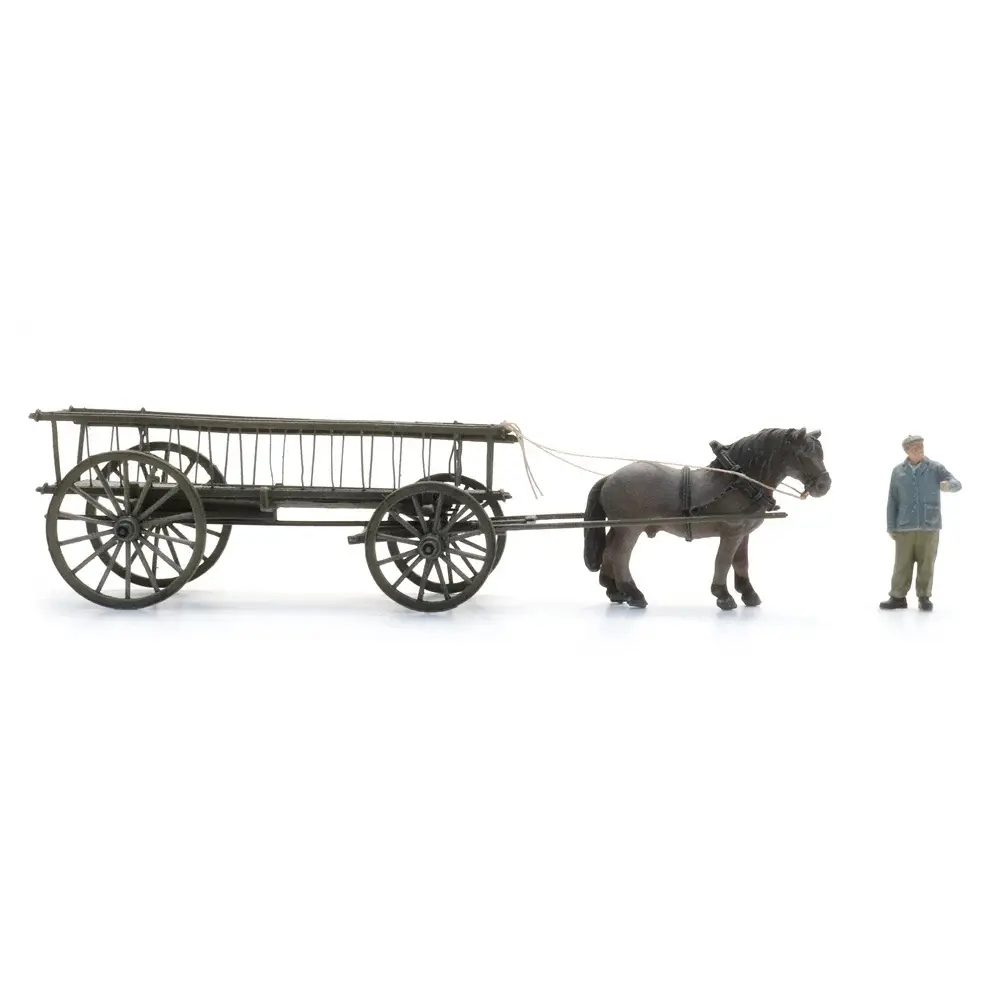 Traditionnelle charrette + figurine - Artitec 387.598 - HO 1/87 - 9